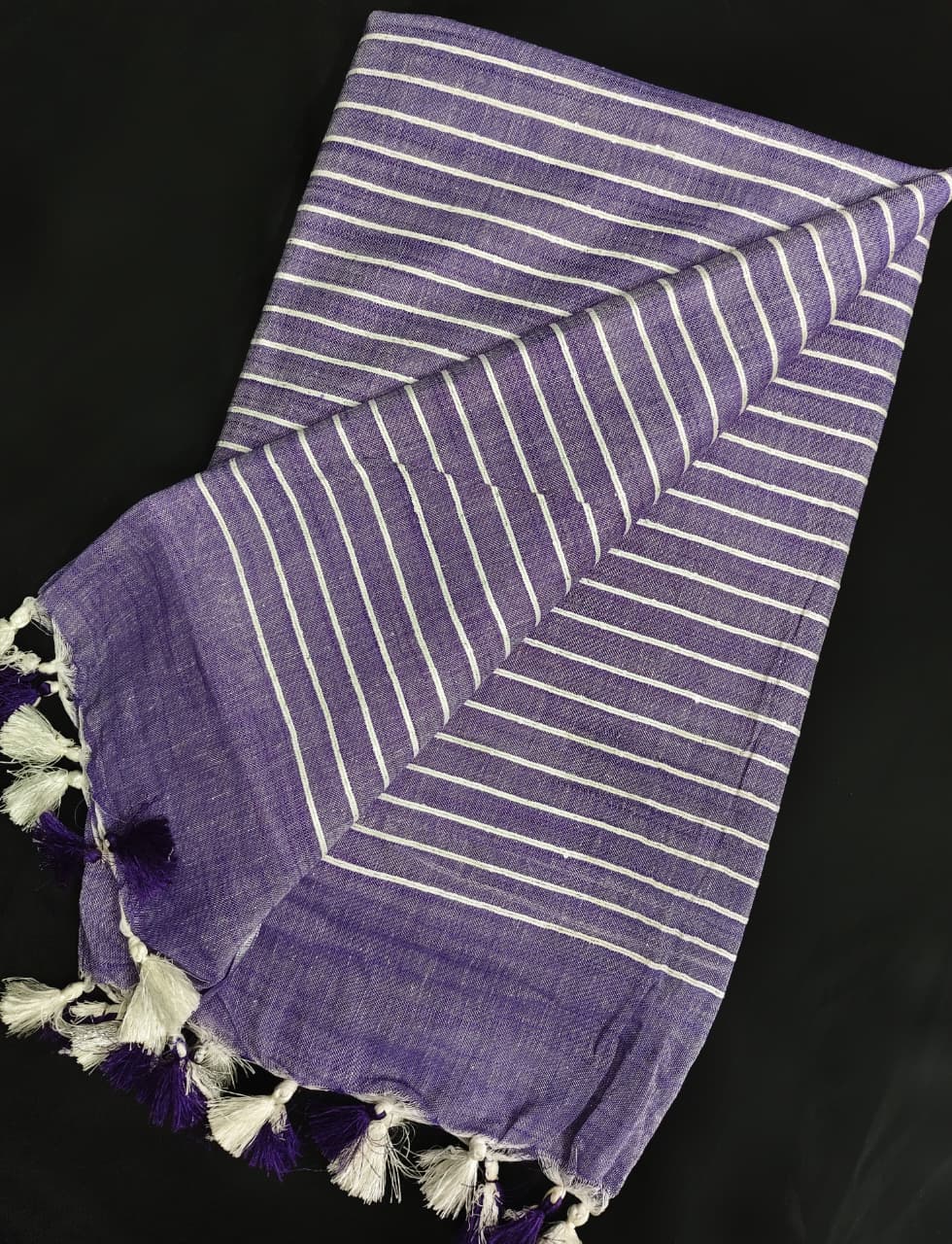 Kattan Silk Striped Sequence Saree.