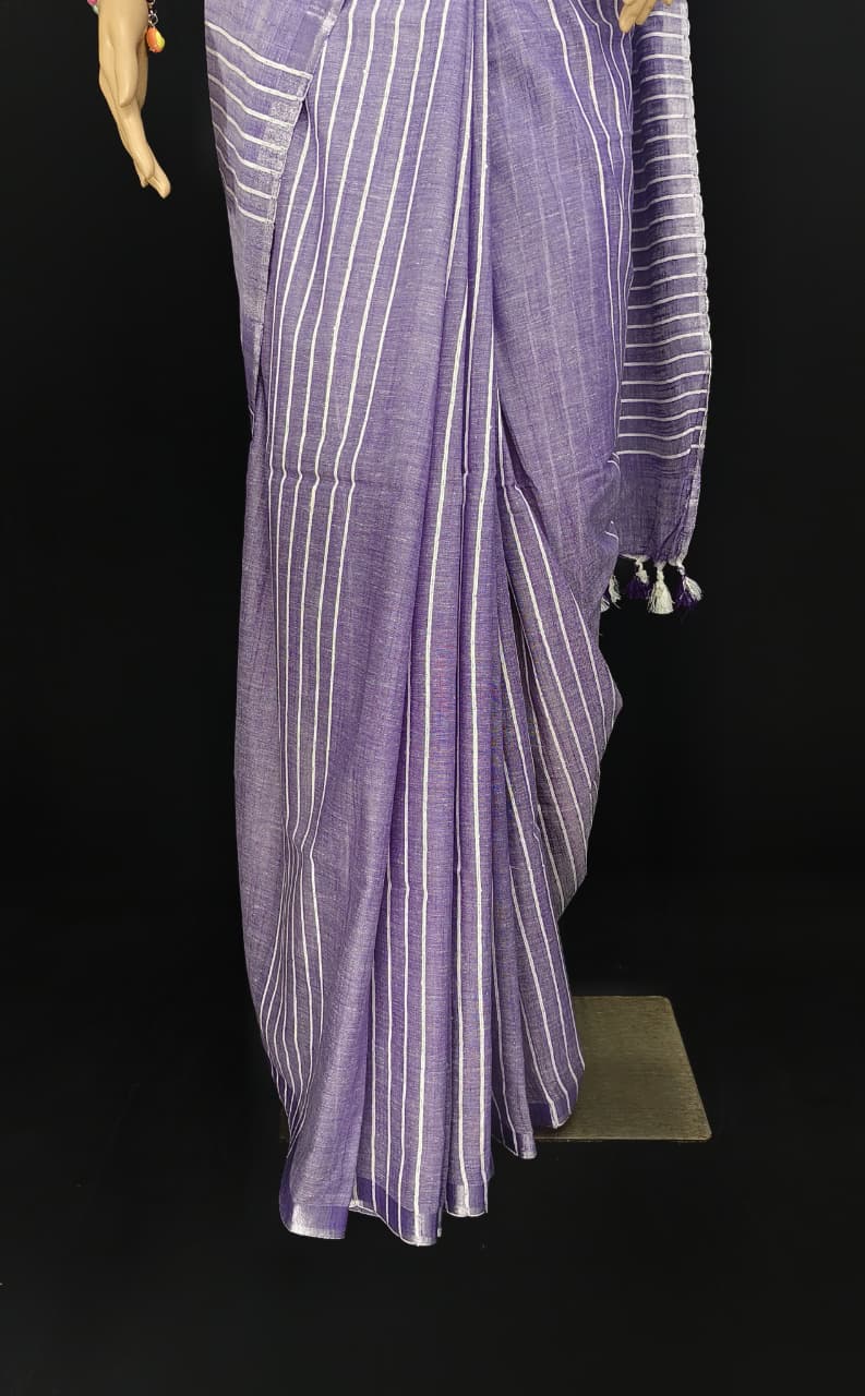 Kattan Silk Striped Sequence Saree.