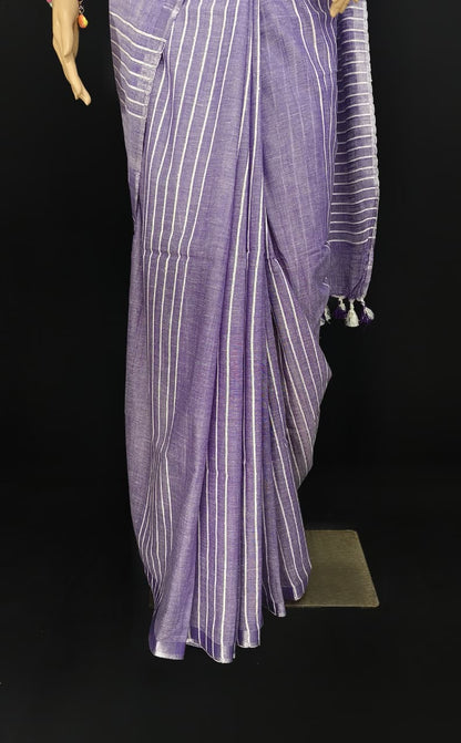 Kattan Silk Striped Sequence Saree.